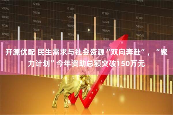 开源优配 民生需求与社会资源“双向奔赴”，“聚力计划”今年资助总额突破150万元
