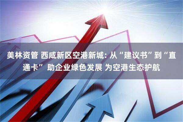 美林资管 西咸新区空港新城: 从“建议书”到“直通卡” 助企业绿色发展 为空港生态护航