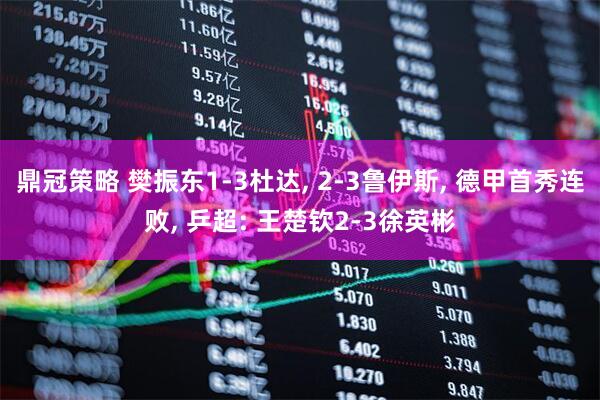 鼎冠策略 樊振东1-3杜达, 2-3鲁伊斯, 德甲首秀连败, 乒超: 王楚钦2-3徐英彬